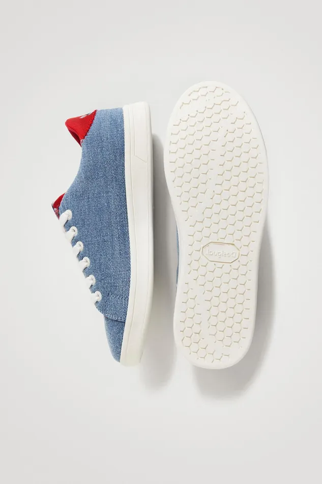 Denim Sneakers With Heart Women Desigual Sneakers