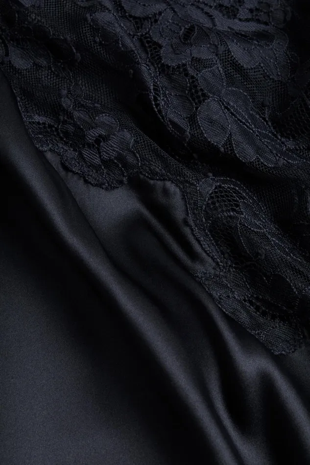 Diya Silk Lace Dress Black Women L039Agence Dresses and Jumpsuits