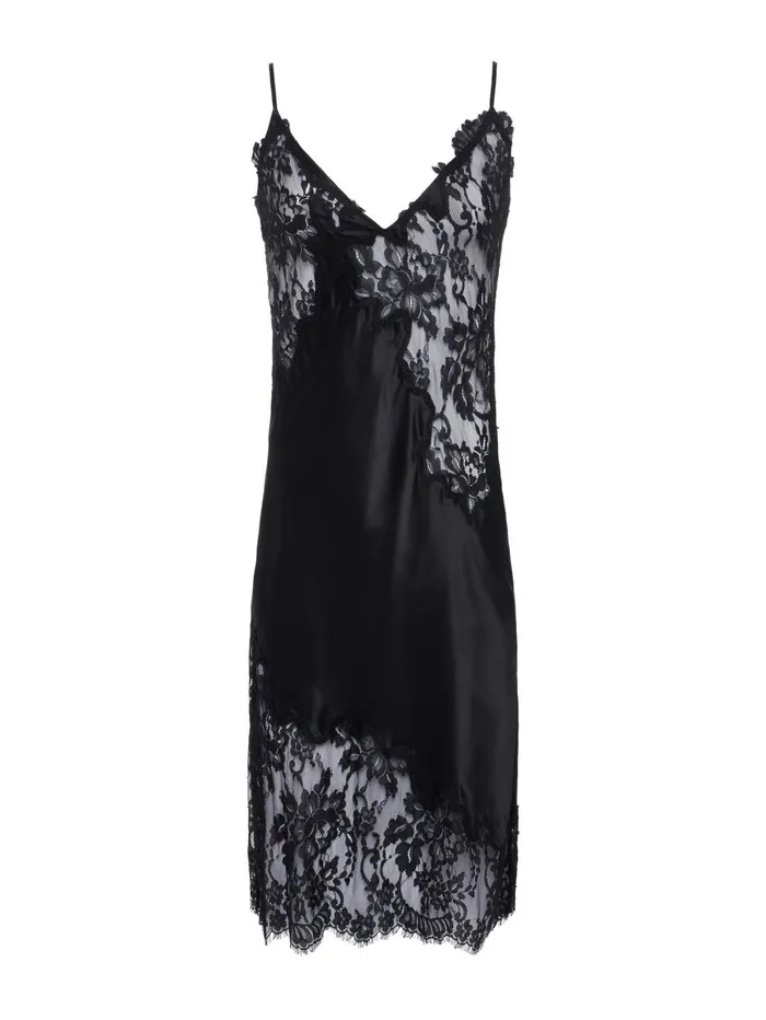 Diya Silk Lace Dress Black Women L039Agence Dresses and Jumpsuits