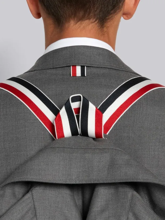 Down Filled Super 120s Twill Shirt Jacket Medium Grey Men Thom Browne Outerwear