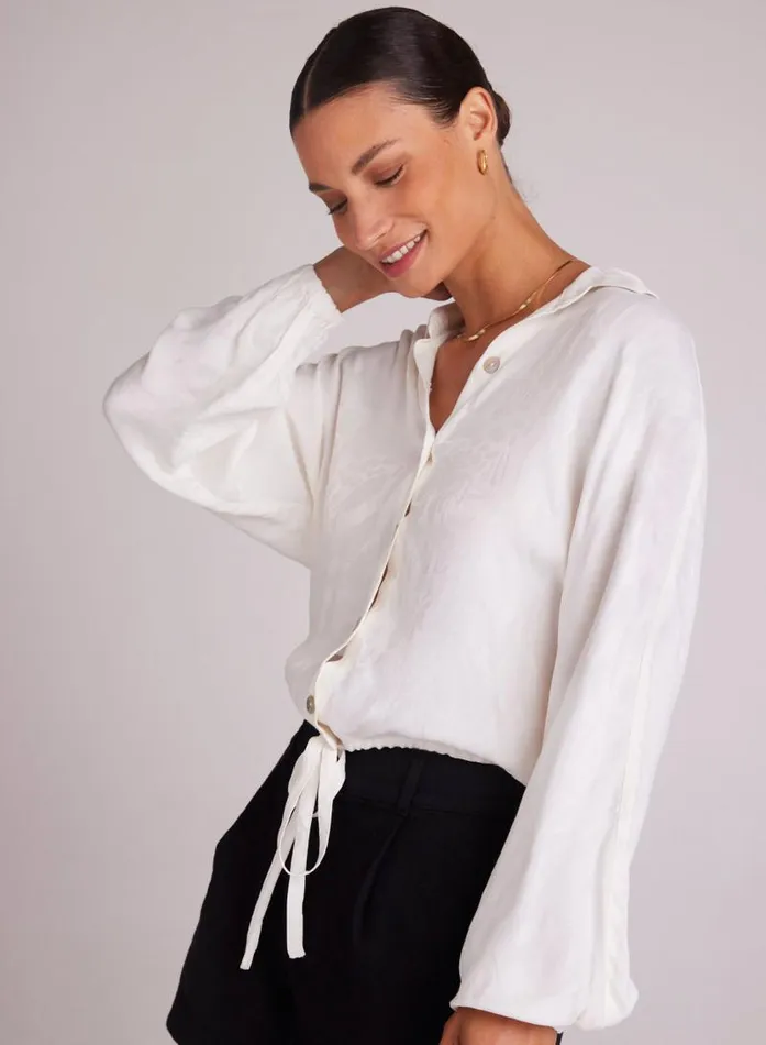 Drawcord Waist Shirt 8211 Off White Women Bella Dahl Long Sleeve Drawcord Waist Shirt 8211 Off White Women Bella Dahl Long Sleeve