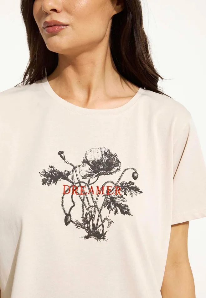 DREAM TSHIRT 16393 005 Cream 005 Women IN FRONT TOPS TSHIRTS