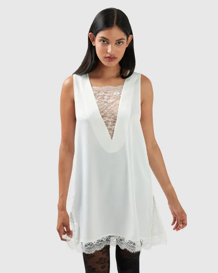 Dresses After Party Lace Mini Dress 8211 OffWhite Belle and Bloom Women