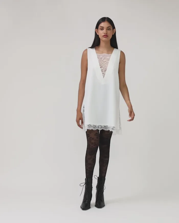Dresses After Party Lace Mini Dress 8211 OffWhite Belle and Bloom Women