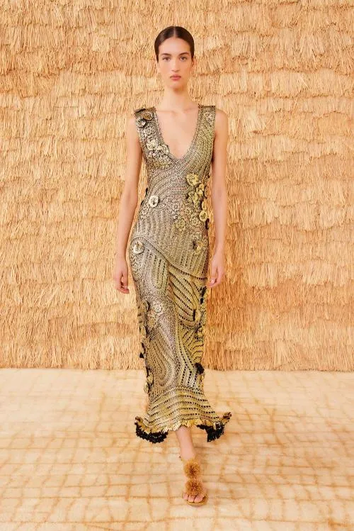 Dresses Women Ulla Johnson Evelyn Dress Goldfoil Dresses Women Ulla Johnson Evelyn Dress Goldfoil