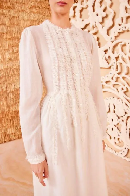 Dresses Women Ulla Johnson Leonie Dress Cowrie Dresses Women Ulla Johnson Leonie Dress Cowrie