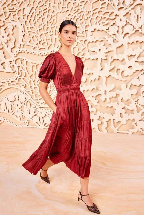 Dresses Women Ulla Johnson Mirabelle Dress Claret