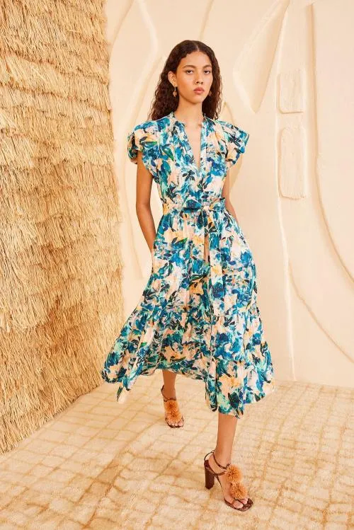 Dresses Women Ulla Johnson Ottilie Dress Delphinium Dresses Women Ulla Johnson Ottilie Dress Delphinium