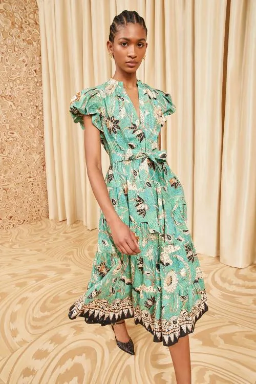 Dresses Women Ulla Johnson Ottilie Dress Seafoam Dresses Women Ulla Johnson Ottilie Dress Seafoam