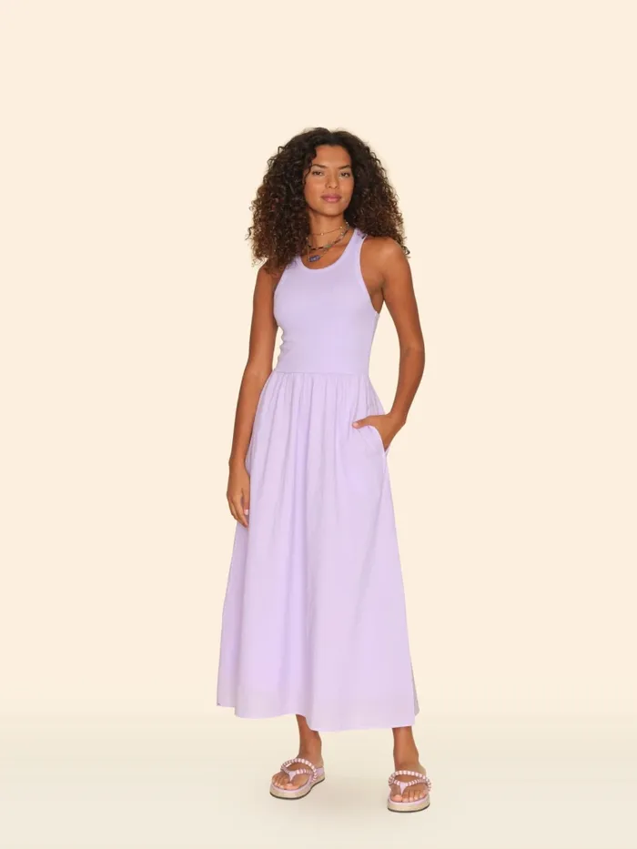 Dresses XRENA Women Lavender Bloom Flynn Dress Dresses XRENA Women Lavender Bloom Flynn Dress