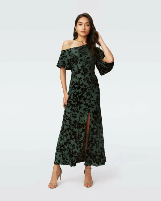 DVF Dresses Eleora Dress Odile Vine Hawthorne Green 8211 Women