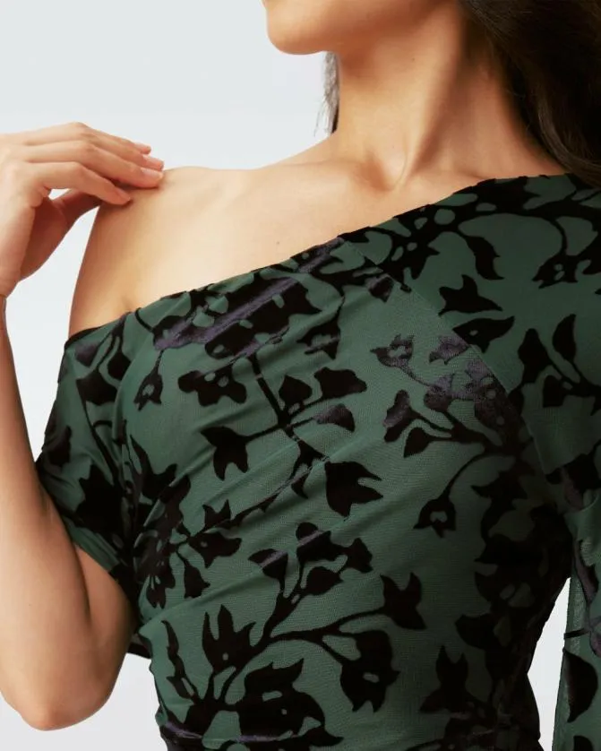 DVF Dresses Eleora Dress Odile Vine Hawthorne Green 8211 Women