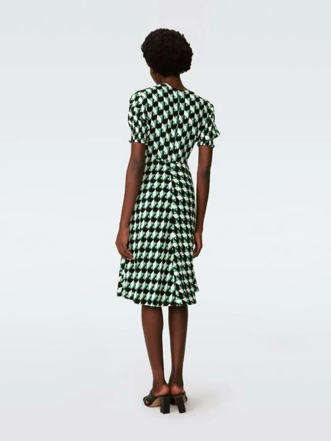 DVF Dresses Jemma Dress Intermission Geo Green 8211 Women
