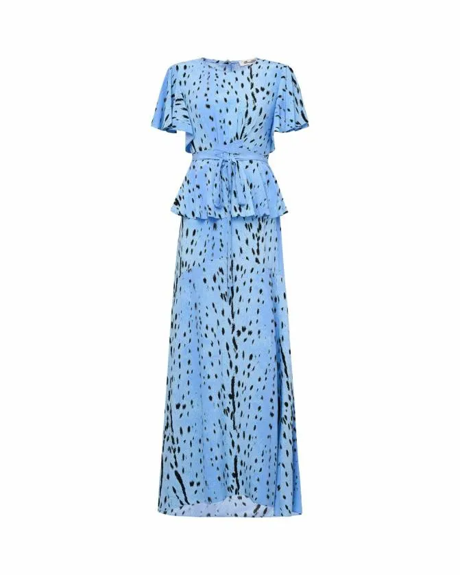 DVF Dresses Levana Dress Fawn Powder Blue 8211 Women
