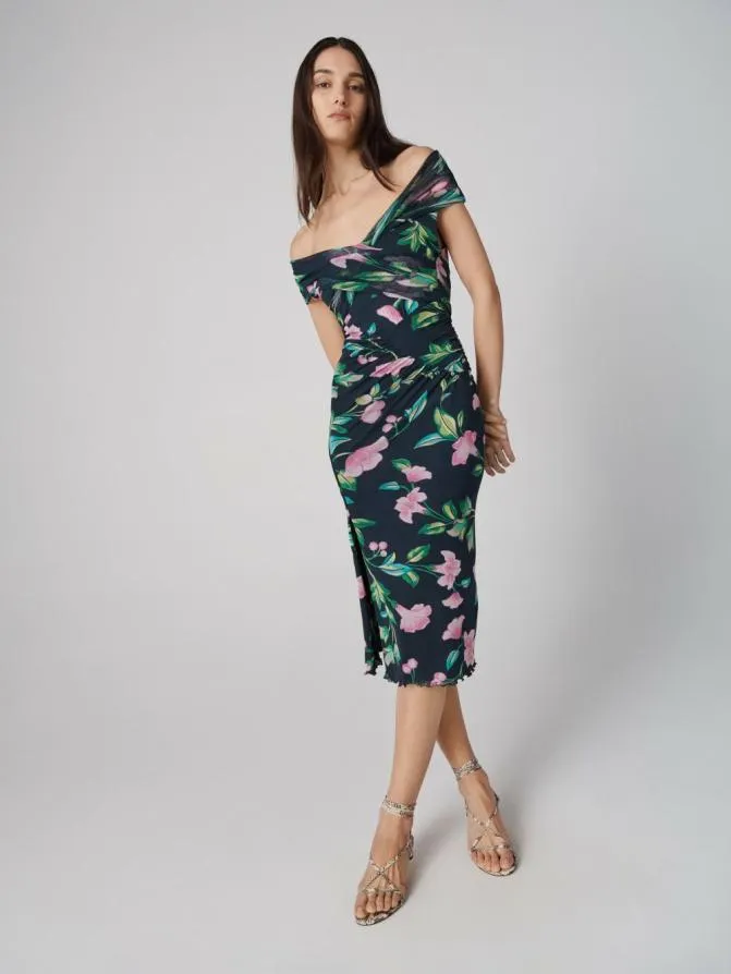DVF Dresses Lovinia Dress Giant Healing Plants Perfect Navy 8211 Women