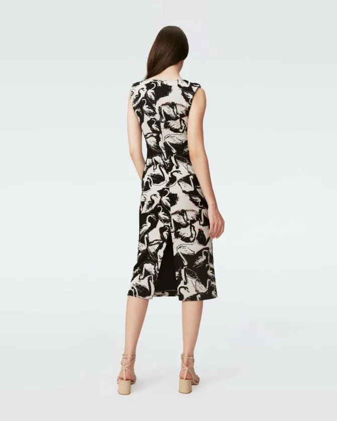 DVF Dresses Shamira Dress Black Swan 8211 Women