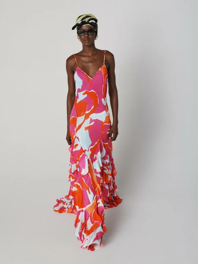 DVF Dresses Stella Dress Giant Island Camo Pink 8211 Women