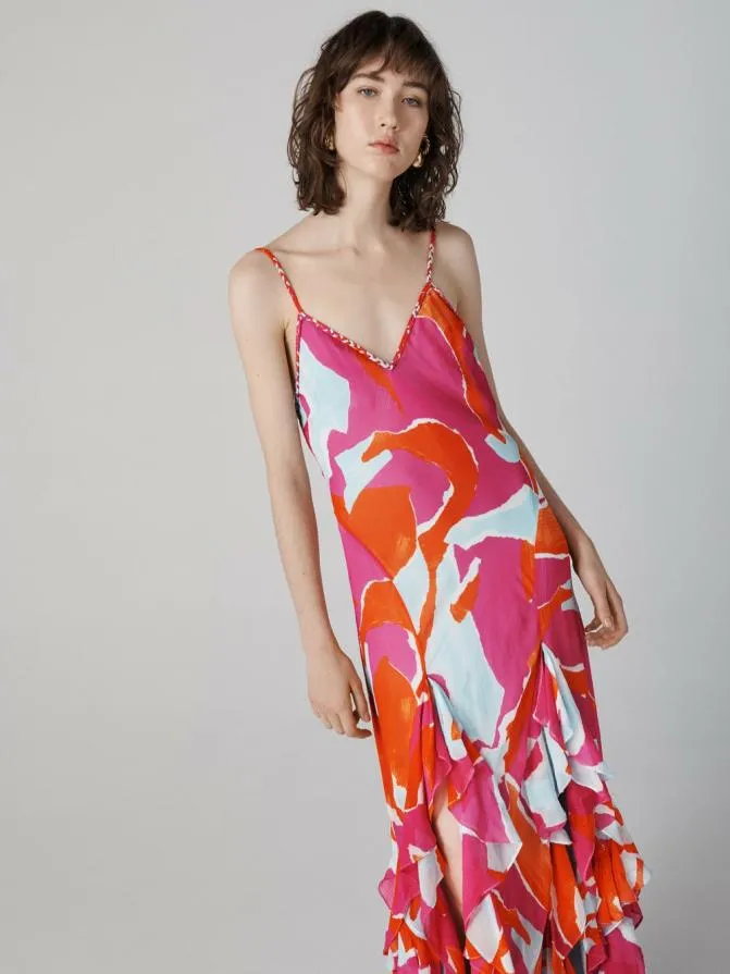 DVF Dresses Stella Dress Giant Island Camo Pink 8211 Women