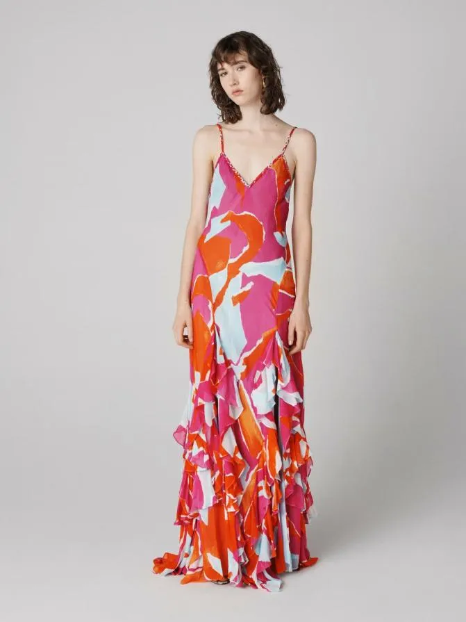 DVF Dresses Stella Dress Giant Island Camo Pink 8211 Women