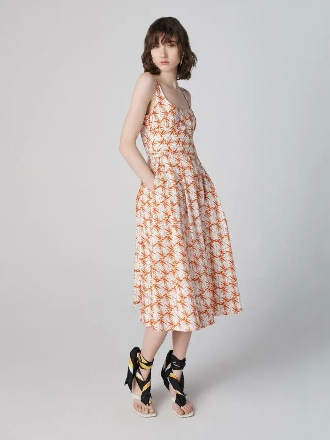 DVF Dresses Thalia Dress Palm Geo Orange 8211 Women