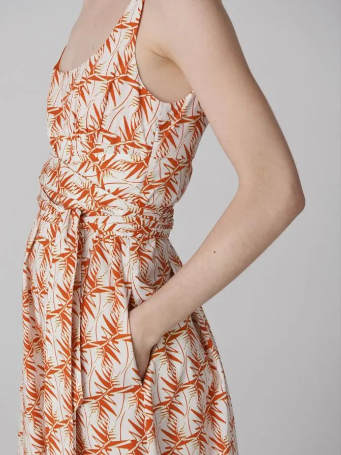 DVF Dresses Thalia Dress Palm Geo Orange 8211 Women
