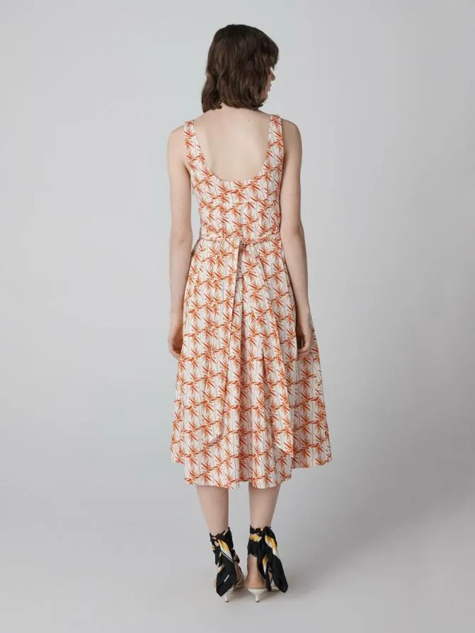 DVF Dresses Thalia Dress Palm Geo Orange 8211 Women