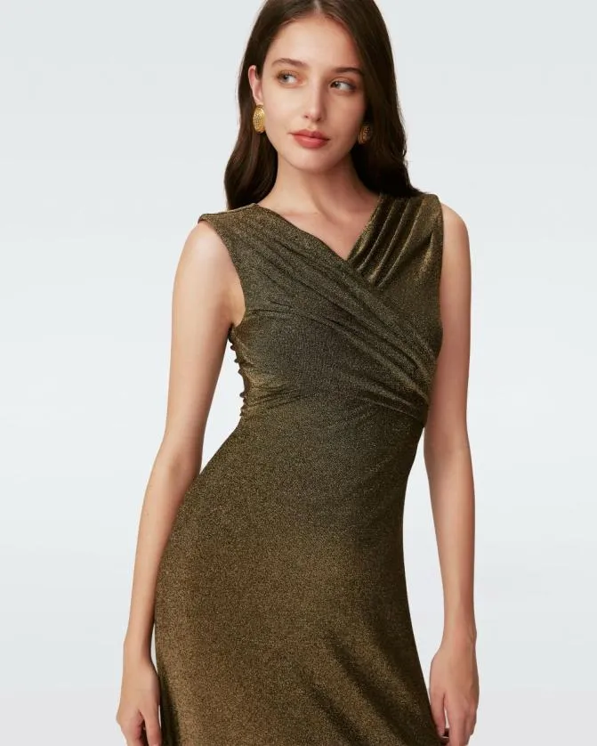 DVF Dresses Tomas Dress Golden Brown 8211 Women
