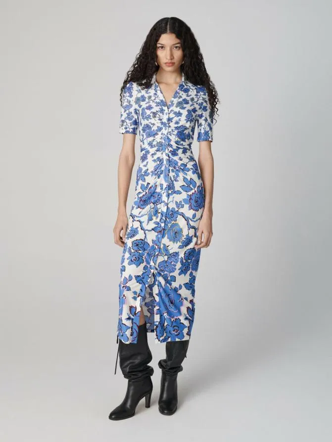DVF Dresses Zoey Dress Heritage Vine Degrade 8211 Women