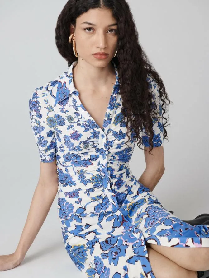DVF Dresses Zoey Dress Heritage Vine Degrade 8211 Women