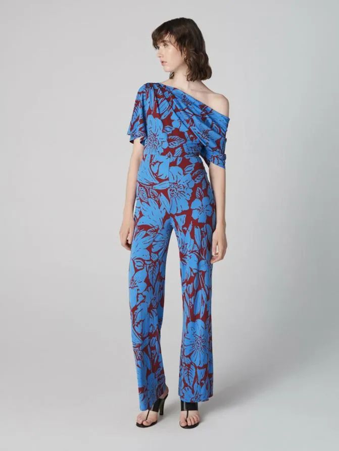 DVF Jumpsuits and Rompers Wittrock Jumpsuit Iliad Floral Burgundy 8211 Women