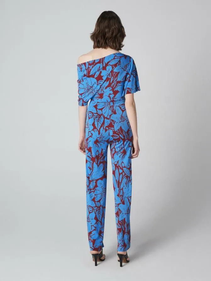 DVF Jumpsuits and Rompers Wittrock Jumpsuit Iliad Floral Burgundy 8211 Women