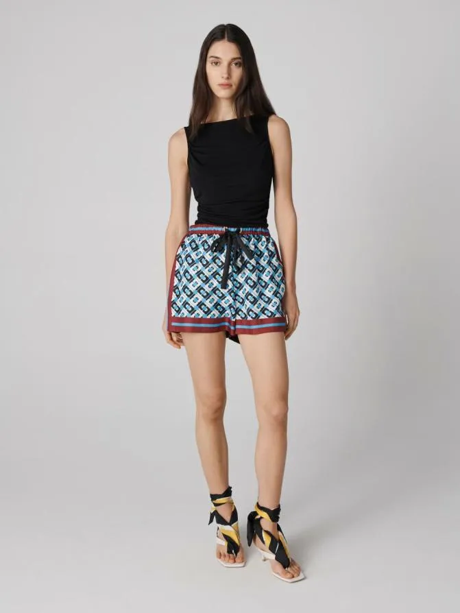 DVF Pants and Shorts Delfine Shorts Cane Link Blue 8211 Women