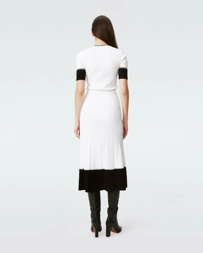 DVF Skirts Benedetta Skirt Ivory And Black 8211 Women