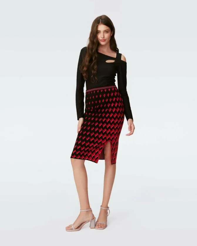 DVF Skirts Cassiopeia Skirt Bird Weave Pink Gradient 8211 Women