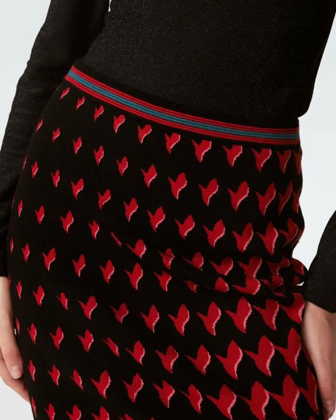 DVF Skirts Cassiopeia Skirt Bird Weave Pink Gradient 8211 Women