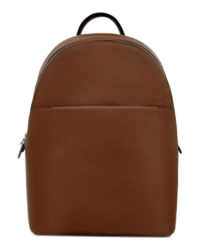 Ecco Backpacks Bags and Accessories ECCO Round Pack Large Pebbled Brown