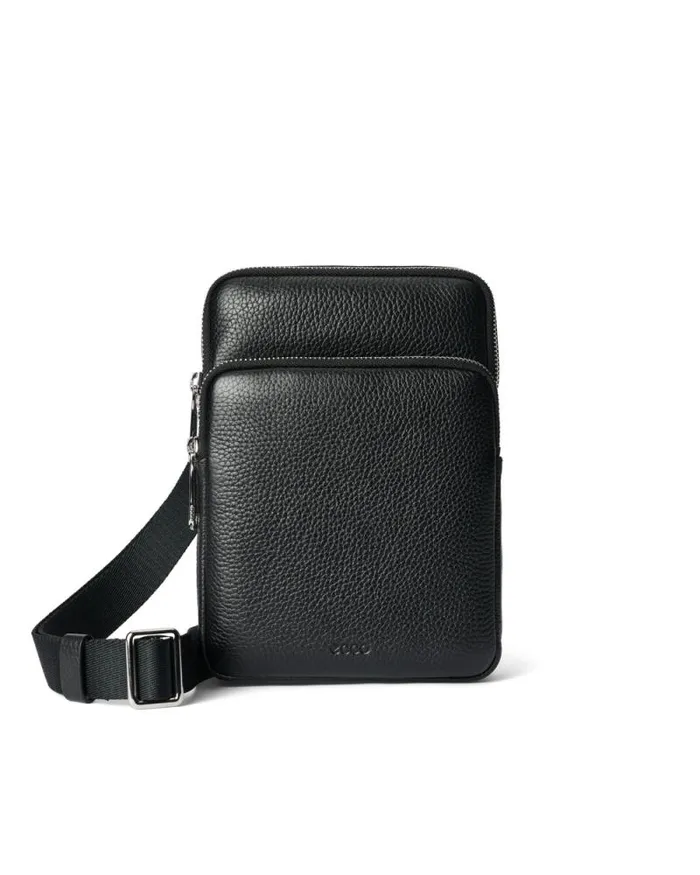 Ecco Crossbody and Shoulder Bags Bags and Accessories ECCO Flat Pouch Pebbled Black Ecco Crossbody and Shoulder Bags Bags and Accessories ECCO Flat Pouch Pebbled Black