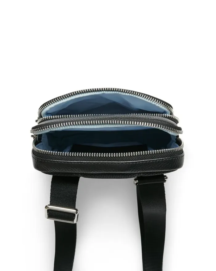 Ecco Crossbody and Shoulder Bags Bags and Accessories ECCO Flat Pouch Pebbled Black Ecco Crossbody and Shoulder Bags Bags and Accessories ECCO Flat Pouch Pebbled Black