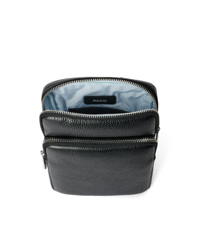 Ecco Crossbody and Shoulder Bags Bags and Accessories ECCO Flat Pouch Pebbled Black Ecco Crossbody and Shoulder Bags Bags and Accessories ECCO Flat Pouch Pebbled Black