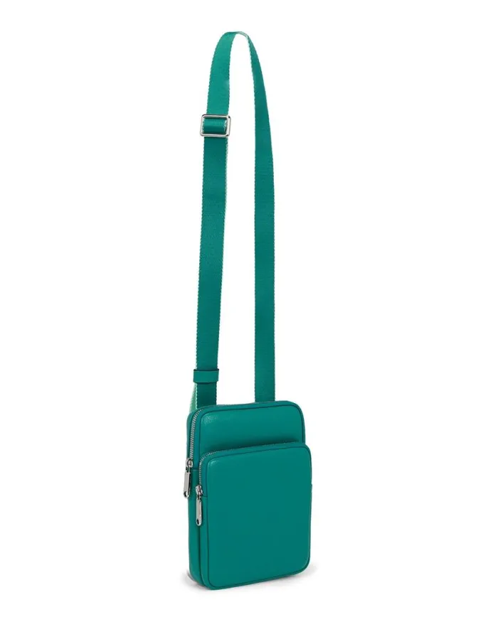 Ecco Crossbody and Shoulder Bags Bags and Accessories ECCO Flat Pouch Pebbled Green