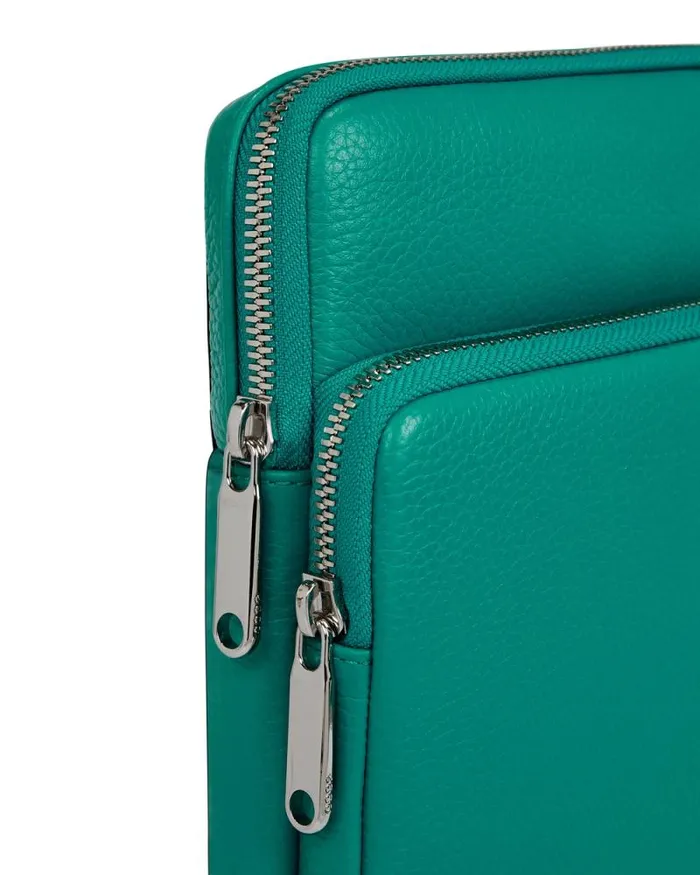 Ecco Crossbody and Shoulder Bags Bags and Accessories ECCO Flat Pouch Pebbled Green Ecco Crossbody and Shoulder Bags Bags and Accessories ECCO Flat Pouch Pebbled Green