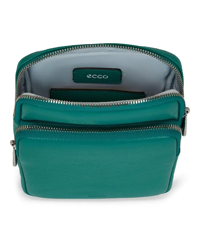 Ecco Crossbody and Shoulder Bags Bags and Accessories ECCO Flat Pouch Pebbled Green Ecco Crossbody and Shoulder Bags Bags and Accessories ECCO Flat Pouch Pebbled Green