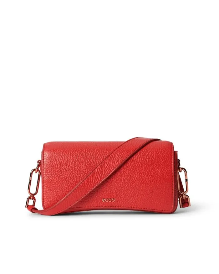 Ecco Crossbody and Shoulder Bags Bags and Accessories ECCO Pinch Small Pebbled Red Ecco Crossbody and Shoulder Bags Bags and Accessories ECCO Pinch Small Pebbled Red
