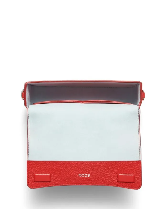 Ecco Crossbody and Shoulder Bags Bags and Accessories ECCO Pinch Small Pebbled Red Ecco Crossbody and Shoulder Bags Bags and Accessories ECCO Pinch Small Pebbled Red
