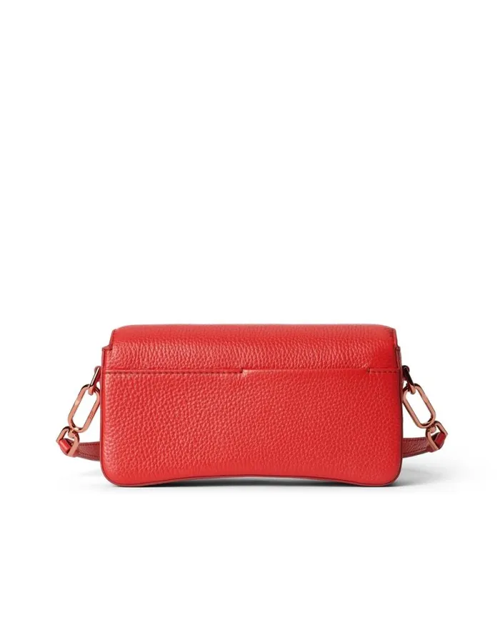 Ecco Crossbody and Shoulder Bags Bags and Accessories ECCO Pinch Small Pebbled Red Ecco Crossbody and Shoulder Bags Bags and Accessories ECCO Pinch Small Pebbled Red