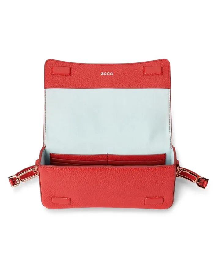 Ecco Crossbody and Shoulder Bags Bags and Accessories ECCO Pinch Small Pebbled Red Ecco Crossbody and Shoulder Bags Bags and Accessories ECCO Pinch Small Pebbled Red