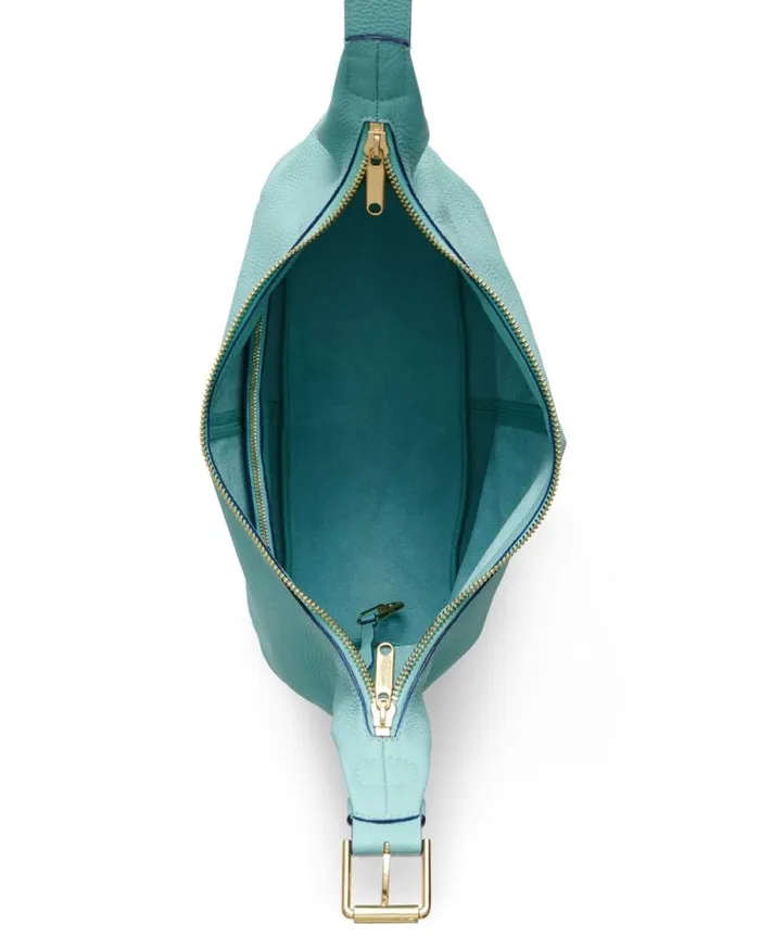 Ecco Crossbody and Shoulder Bags Bags and Accessories ECCO Soft Medium Pebbled Blue Ecco Crossbody and Shoulder Bags Bags and Accessories ECCO Soft Medium Pebbled Blue