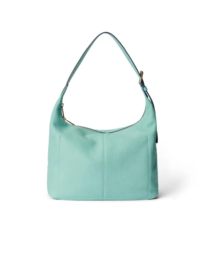 Ecco Crossbody and Shoulder Bags Bags and Accessories ECCO Soft Medium Pebbled Blue Ecco Crossbody and Shoulder Bags Bags and Accessories ECCO Soft Medium Pebbled Blue