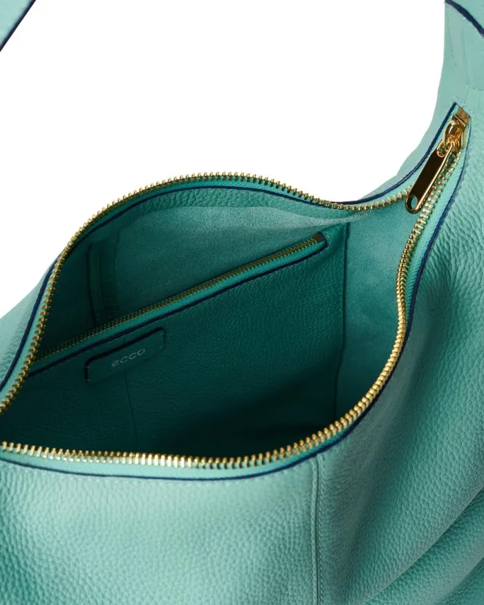 Ecco Crossbody and Shoulder Bags Bags and Accessories ECCO Soft Medium Pebbled Blue Ecco Crossbody and Shoulder Bags Bags and Accessories ECCO Soft Medium Pebbled Blue