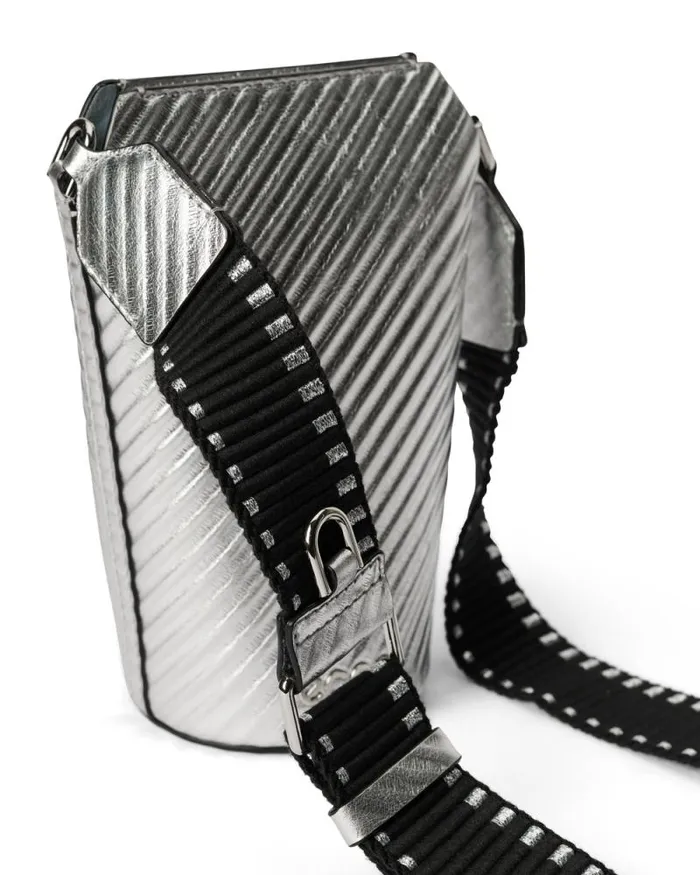 Ecco Pot Bags Bags and Accessories ECCO Pot Metallic Silver Ecco Pot Bags Bags and Accessories ECCO Pot Metallic Silver